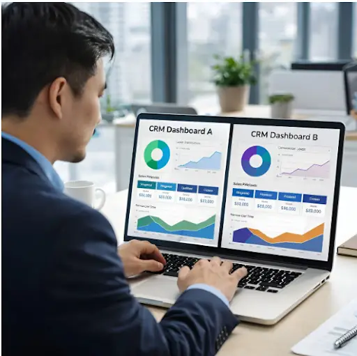 What Is a Hybrid CRM System and How Does SamcoCRM Give Your Sales Team a 360-Degree View?